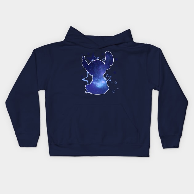 Galaxy Stitch Kids Hoodie by pocketmonster196